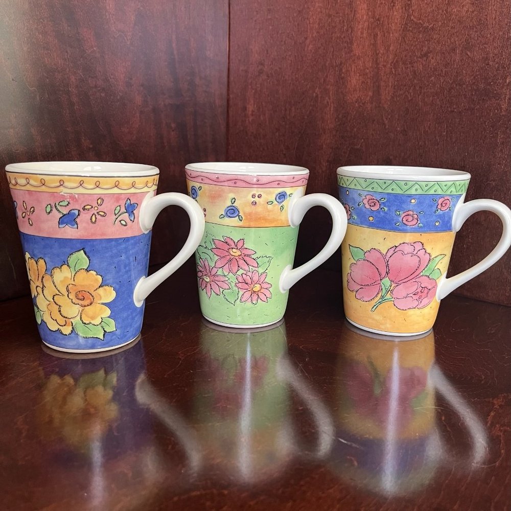 Sango Watercolors Coffee Cups